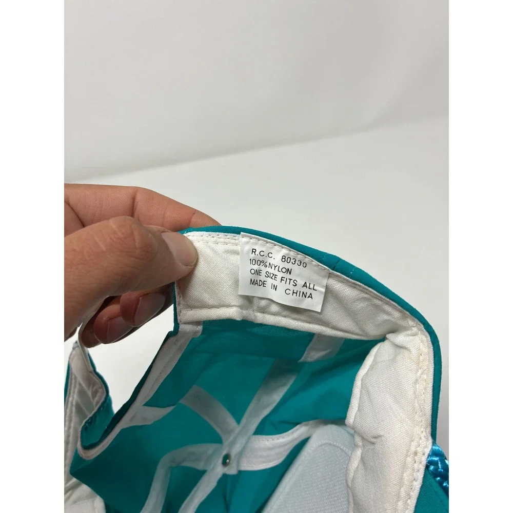 Vintage 90s Firex Smoke‎ Alarms Nylon Rope Hat Teal Pink Snapback Cap Promo